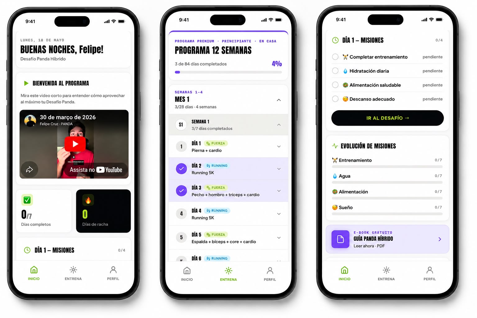 Vista previa de la app Reto Panda Híbrido